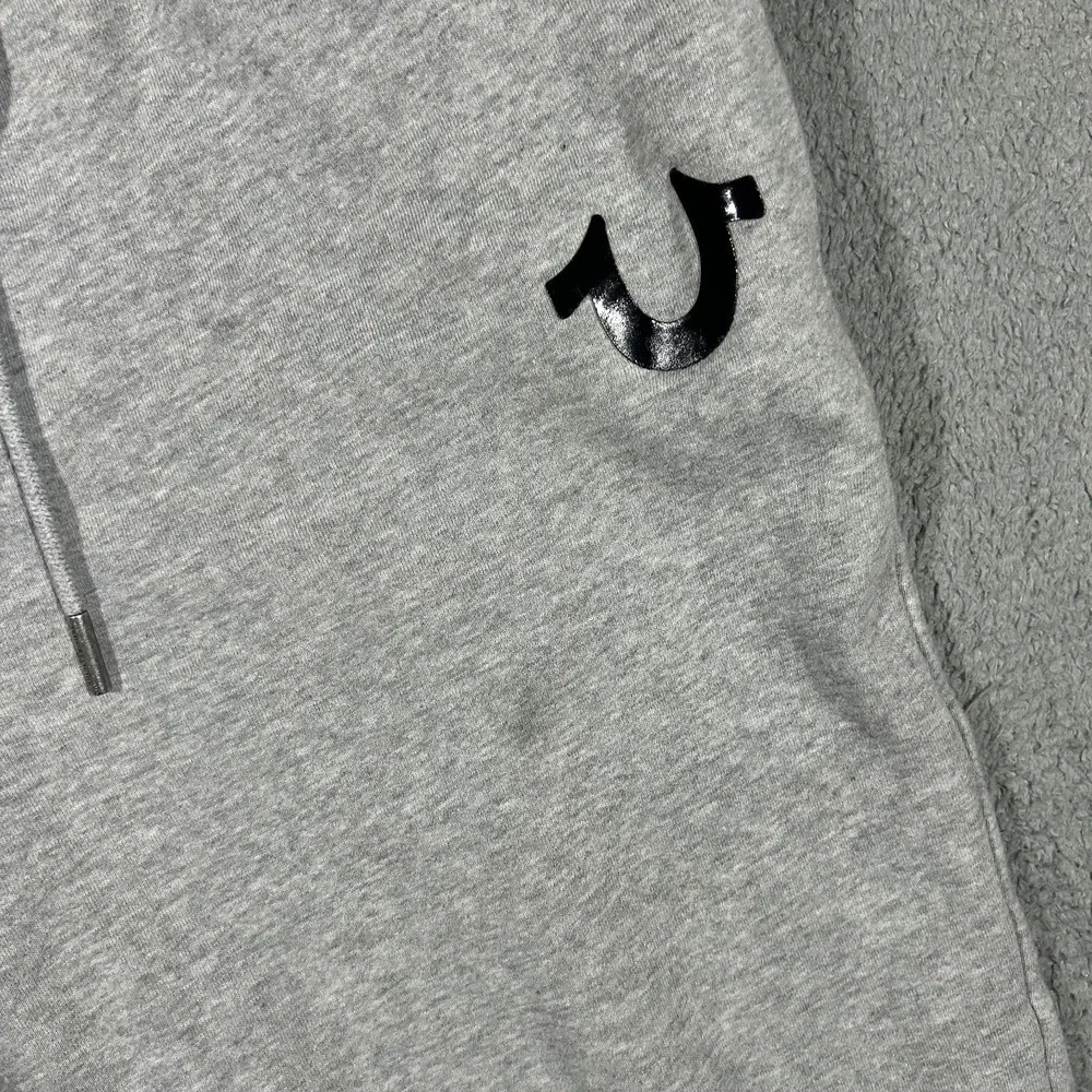 True Religion Horse Shoe Logo Gray Jogger Sweatpants Men's Large #3312